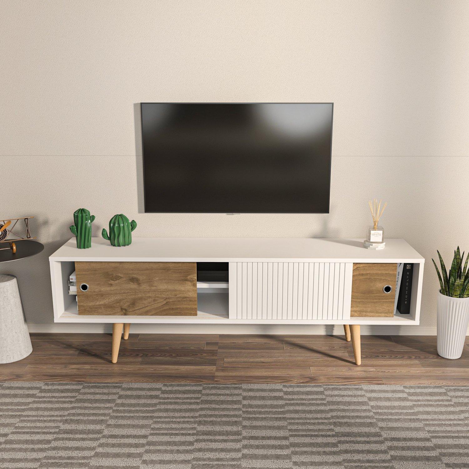 Ecrin TV Stand TV Cabinet with Sliding Doors